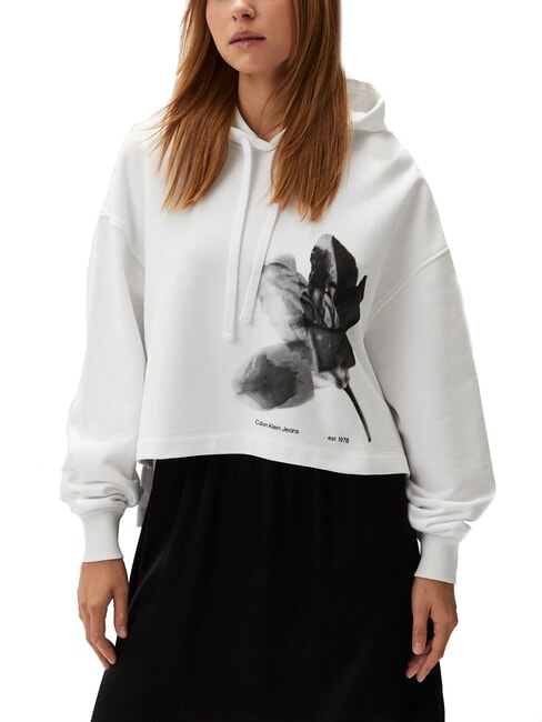 CALVIN KLEIN CK JEANS Hoodie with print bright white - Women's Sweatshirts