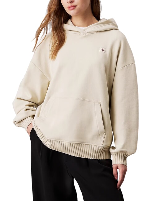 CALVIN KLEIN CK JEANS Hoodie with pocket pelican - Women's Sweatshirts