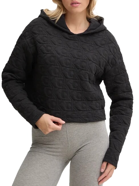 CALVIN KLEIN CK Logo-stitched hoodie black - Women's Sweatshirts