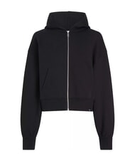 CALVIN KLEIN CK JEANS Full zip short sweatshirt with hood - Women's Sweatshirts