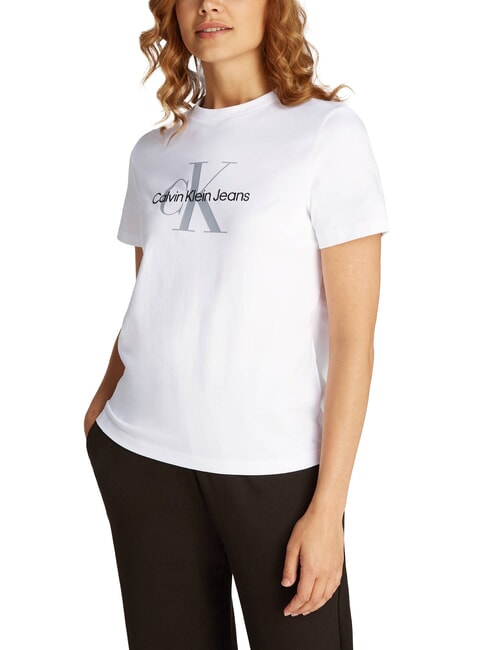 CALVIN KLEIN CK JEANS Short-sleeved T-shirt with logo print brilliant white - T-shirt