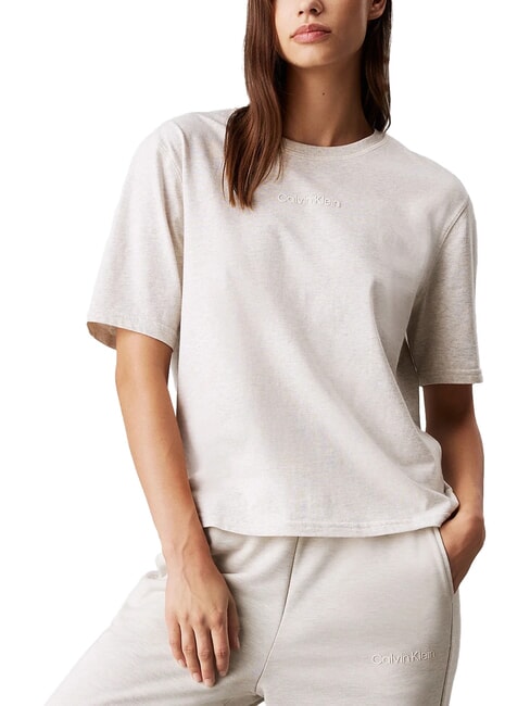 CALVIN KLEIN CK PERFORMANCE Relaxed fit short-sleeved T-shirt silver birch heather - T-shirt