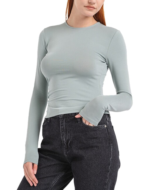 CALVIN KLEIN CK JEANS Long-sleeved crew neck T-shirt slate gray - T-shirt