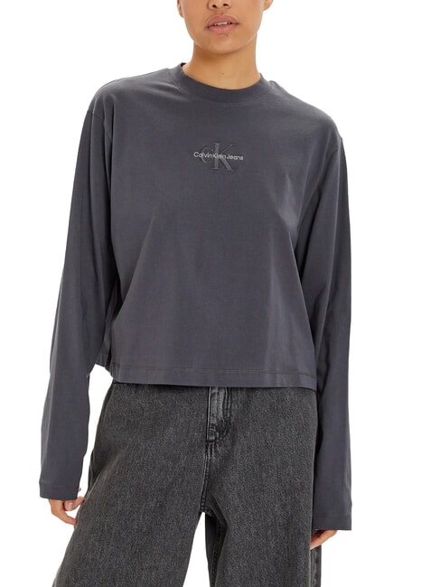 CALVIN KLEIN CK JEANS Relaxed fit long sleeve T-shirt ebony - T-shirt
