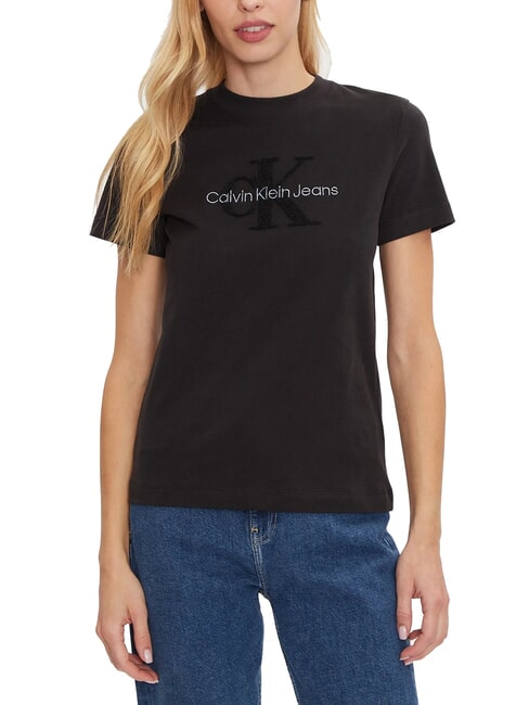 CALVIN KLEIN CK JEANS Short-sleeved T-shirt with teddy logo ck black - T-shirt