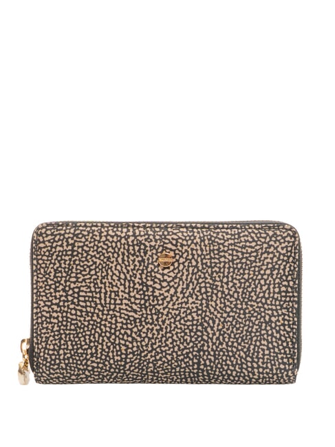 BORBONESE CLASSICA  Zip-around wallet OP / NATURAL / BLACK - Women’s Wallets