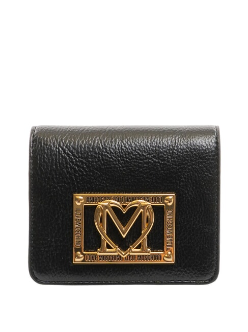 LOVE MOSCHINO LOCKED IN GOLD  Small wallet Black - Women’s Wallets