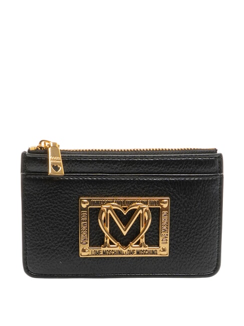 LOVE MOSCHINO LOCKED IN GOLD  Coin purse Black - Women’s Wallets