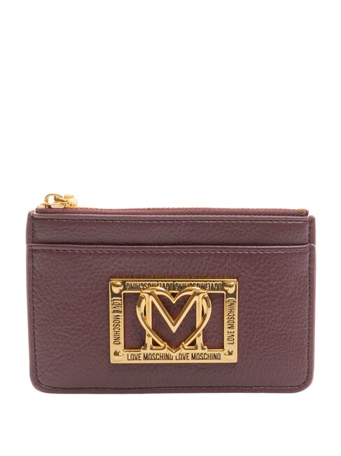 LOVE MOSCHINO LOCKED IN GOLD  Coin purse wine - Women’s Wallets