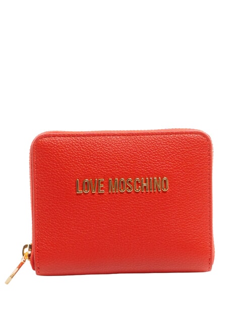 LOVE MOSCHINO LETTERING Zip-around wallet RED - Women’s Wallets
