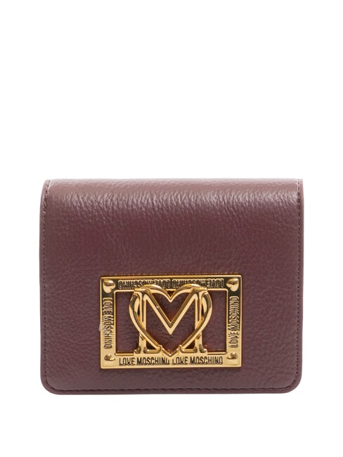 LOVE MOSCHINO LOCKED IN GOLD  Small wallet wine - Women’s Wallets