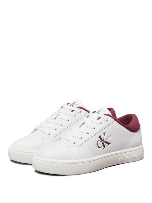 CALVIN KLEIN CK JEANS Leather sneakers bright white/andorra - Women’s shoes