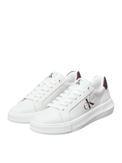 CALVIN KLEIN CK JEANS  Chunky Cupsole Leather sneakers bright white/andorra - Women’s shoes