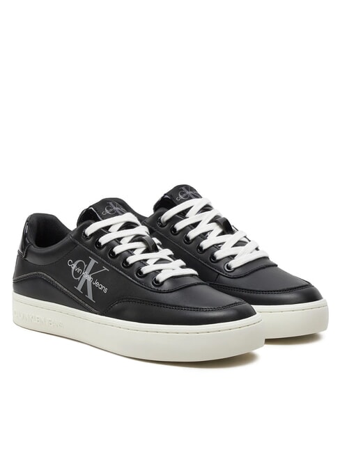 CALVIN KLEIN CK JEANS Leather sneakers black/bright white - Women’s shoes