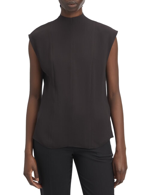 CALVIN KLEIN CK Short-sleeved viscose blouse shirt ck black - Shirts