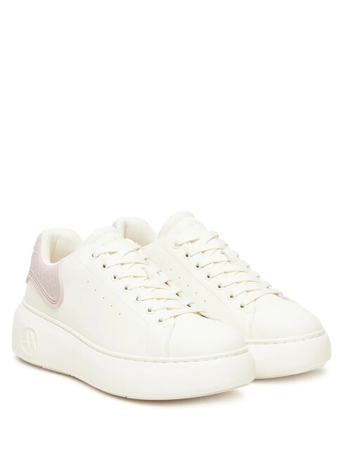 ARMANI EXCHANGE SUPER MINI-TUMBLED Sneakers off white + pale rose - Women’s shoes