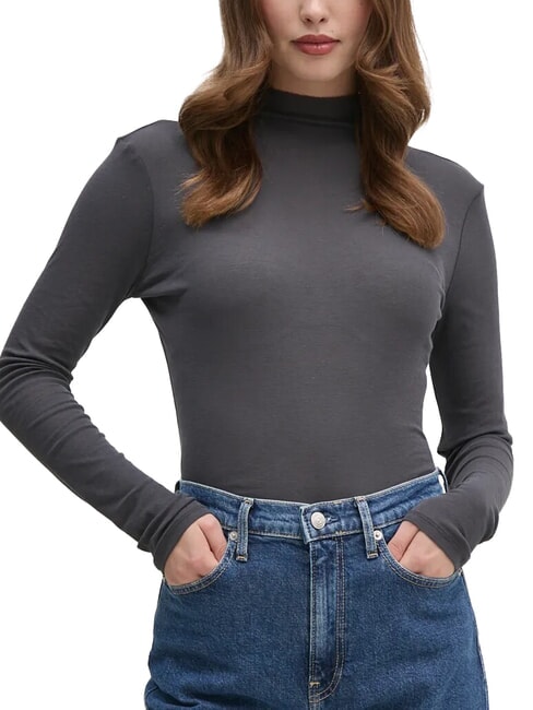 CALVIN KLEIN CK JEANS Cotton turtleneck sweater ebony - Women's Sweaters