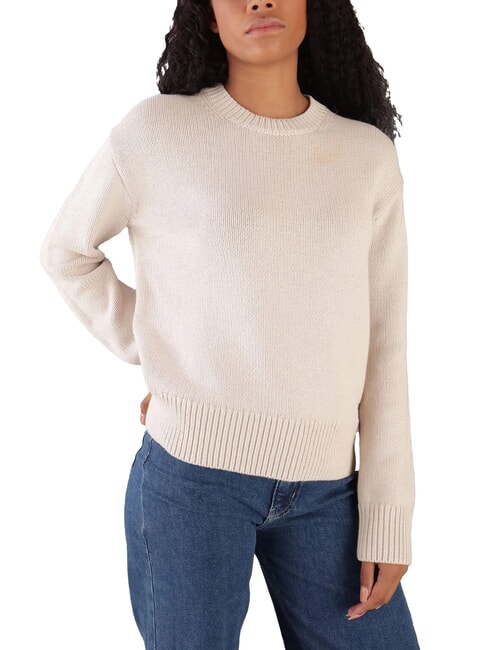 CALVIN KLEIN CK Relaxed fit crew neck sweater gray morning - Women's Sweaters