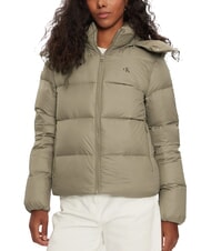 CALVIN KLEIN CK JEANS Short down jacket with hood brindle - Women's down jackets - 1