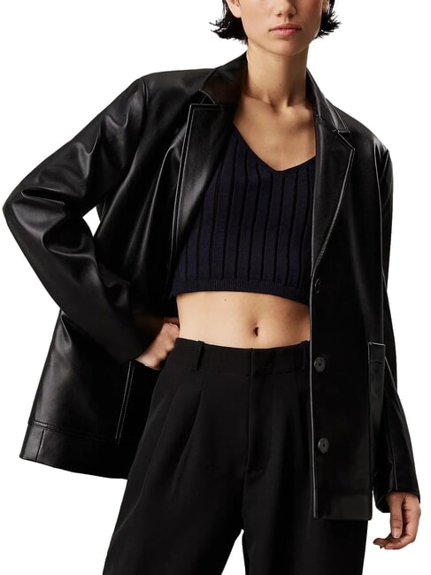 CALVIN KLEIN CK JEANS Long blazer with buttons ck black - Women's Jackets