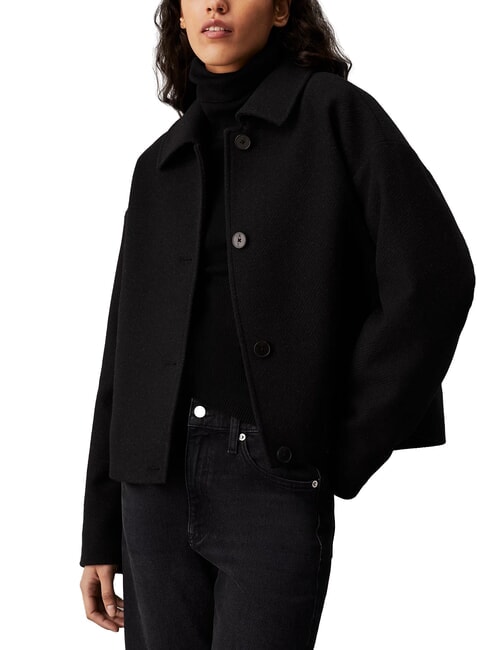 CALVIN KLEIN CK JEANS Short wool blend jacket ck black - Women's Jackets