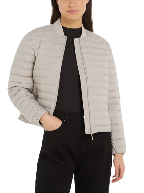 CALVIN KLEIN CK Lightweight short quilted down jacket wood ash - Jeans