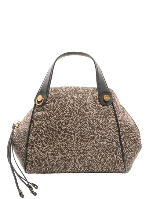 BORBONESE MARIE  Handbag, with shoulder strap OP / NATURAL / BLACK - Women’s Bags