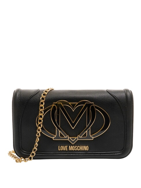 LOVE MOSCHINO LOGO Clutch bag with shoulder strap Black - Women’s Bags