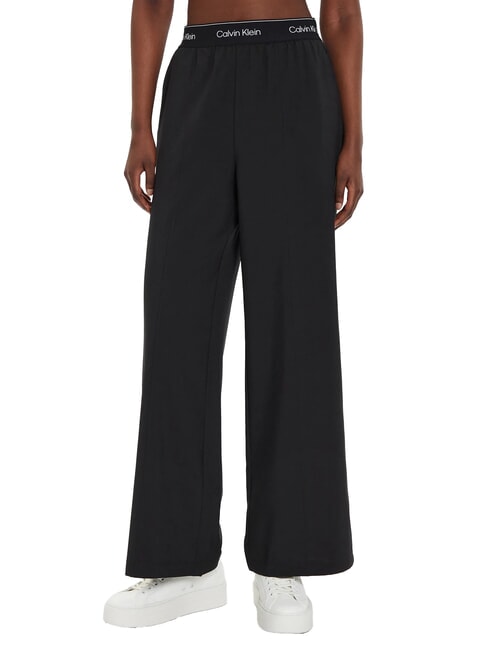 CALVIN KLEIN CK PERFORMANCE Palazzo trousers with logo elastic black beauty - Sports suits for women