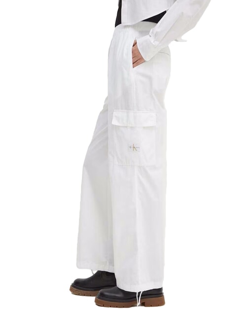 CALVIN KLEIN CK JEANS Cotton cargo pants bright white - Women's Pants
