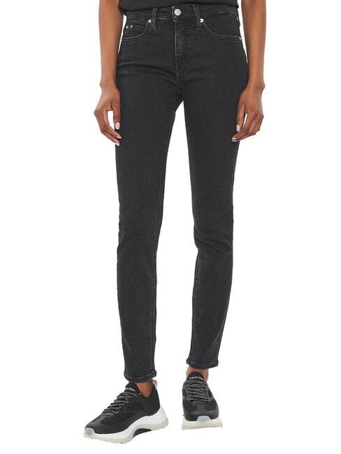 CALVIN KLEIN CK JEANS Mid-rise skinny fit jeans black denim - Jeans