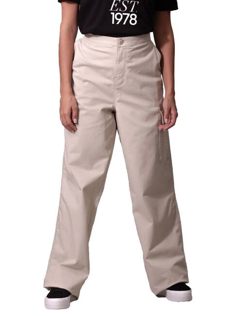 CALVIN KLEIN CK JEANS Brushed cotton cargo trousers pelican - Women's Pants