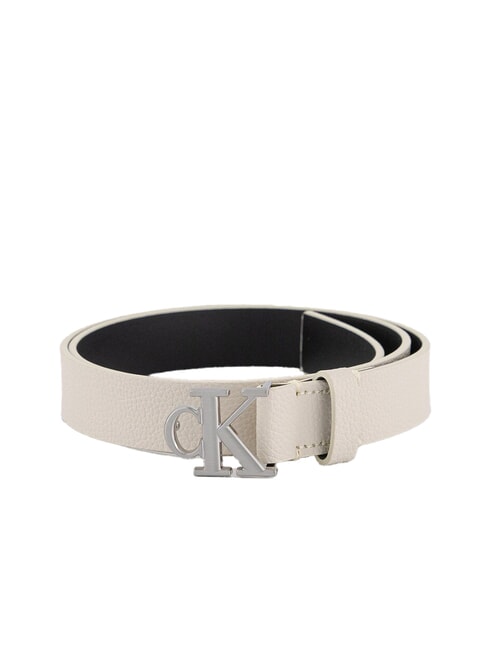 CALVIN KLEIN CK JEANS MONOGRAM  Made in Italy leather belt birch - Belts