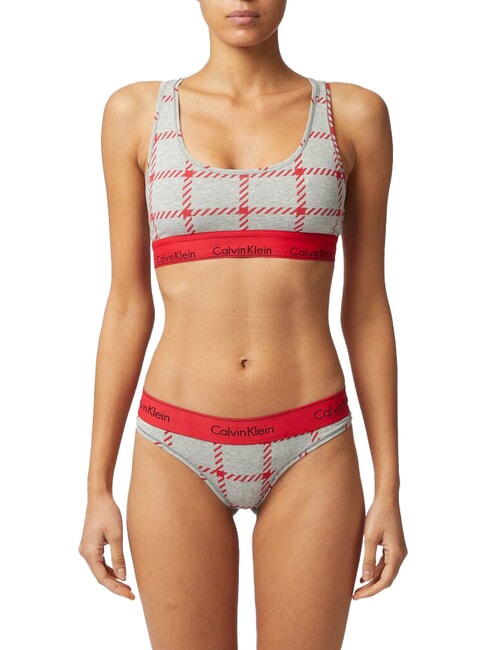 CALVIN KLEIN CK Bra and thong gift pack mens window pane_grey heather - Women's Underwear