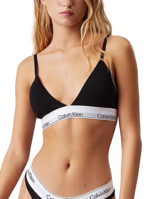 CALVIN KLEIN CK Stretch cotton bralette bra black - Women's Underwear