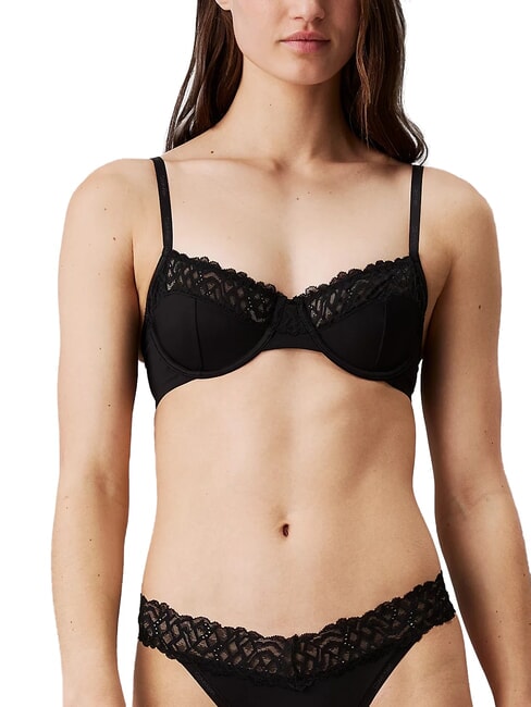 CALVIN KLEIN CK Underwired and lace bra black - Women's Underwear