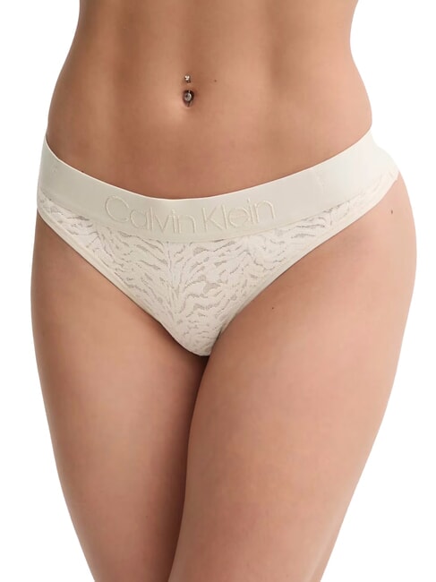 CALVIN KLEIN CK Lace thong bone white - Women's briefs