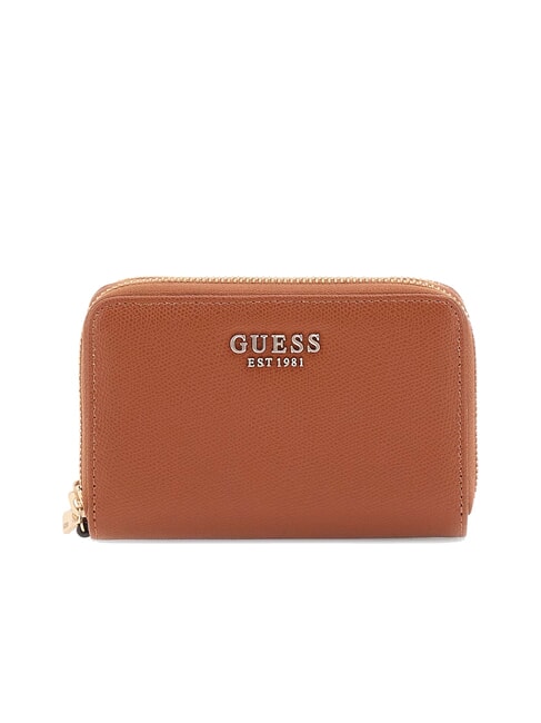 GUESS AMORETTE Medium 2-zip wallet COGNAC - Women’s Wallets