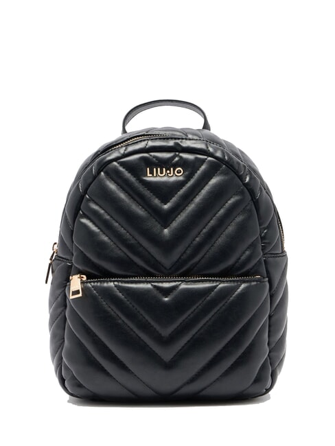 LIUJO CIRRY Quilted backpack with pocket BLACK - Women’s Bags