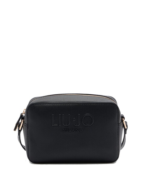 LIUJO HALONA Camera bag with embossed logo BLACK - Women’s Bags