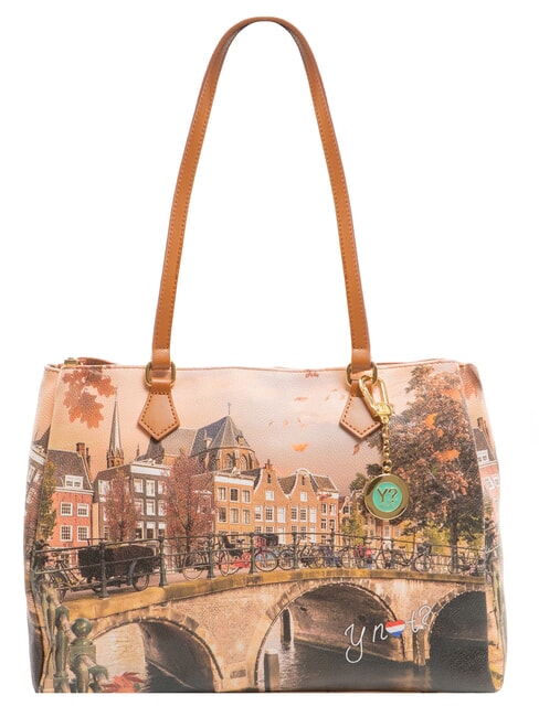 YNOT YESBAG Printed shoulder bag autumn river - Women’s Bags