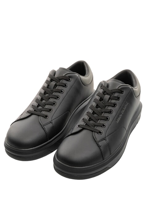 ARMANI EXCHANGE ACTION Leather sneakers black+chimera - Men’s shoes