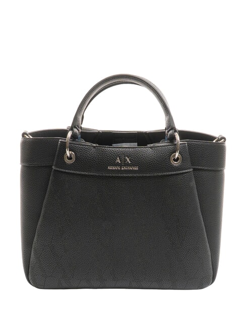 ARMANI EXCHANGE WAVE Medium perforated bag with shoulder strap black - Women’s Bags