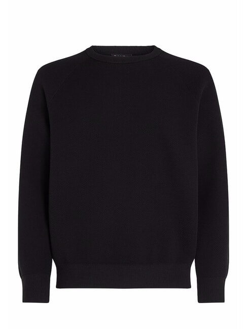 CALVIN KLEIN CK PERFORMANCE Crewneck sweatshirt with sleeve logo black beauty - Sweatshirts
