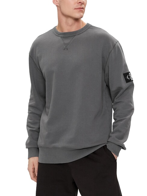 CALVIN KLEIN CK JEANS Cotton crewneck sweatshirt washed black - Sweatshirts