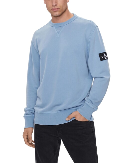 CALVIN KLEIN CK JEANS Cotton crewneck sweatshirt faded denim - Sweatshirts