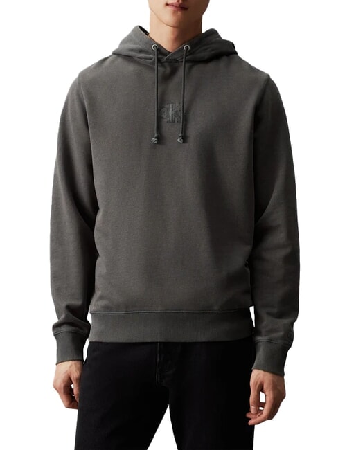 CALVIN KLEIN CK JEANS Hoodie with embroidered logo washed black - Sweatshirts