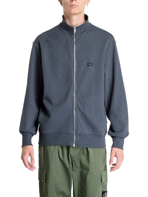 CALVIN KLEIN CK JEANS Full-zip turtleneck sweatshirt ebony - Sweatshirts