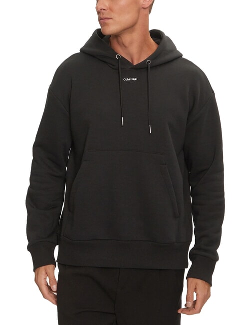 CALVIN KLEIN CK Sweatshirt with pocket and hood ck black - Sweatshirts