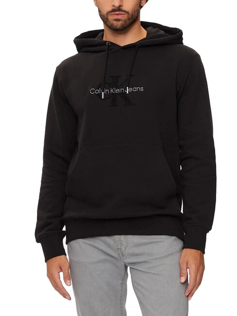 CALVIN KLEIN CK JEANS Hoodie with teddy logo ck black - Sweatshirts